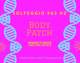 Solfeggio 963 HZ activate crown chakra scalar quantum frequency imprinted affirmation personalized unquie charge water 15  patches