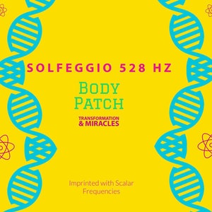 Solfeggio 528 Miracles and Transformation Quantum Scalar frequency Body Patch Affirmation 528 HZ Miracles charge water 15  patches