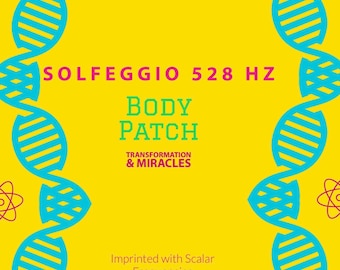 Solfeggio 528 Miracles and Transformation Quantum Scalar frequency Body Patch Affirmation 528 HZ Miracles charge water 15  patches