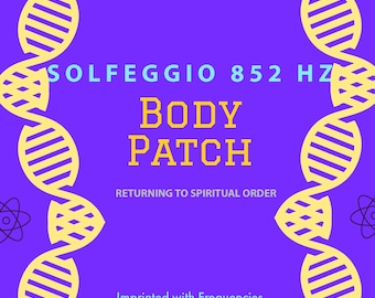 Solfeggio 852 HZ frequency quantum Scalar frequency imprinted wearable  optimize affirmation 15 body patch