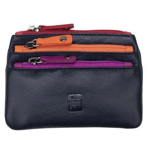Monedero de piel auténtica suave con cadena para regalo del Día de la Madre, con múltiples compartimentos, varios colores, 755 unidades en caja