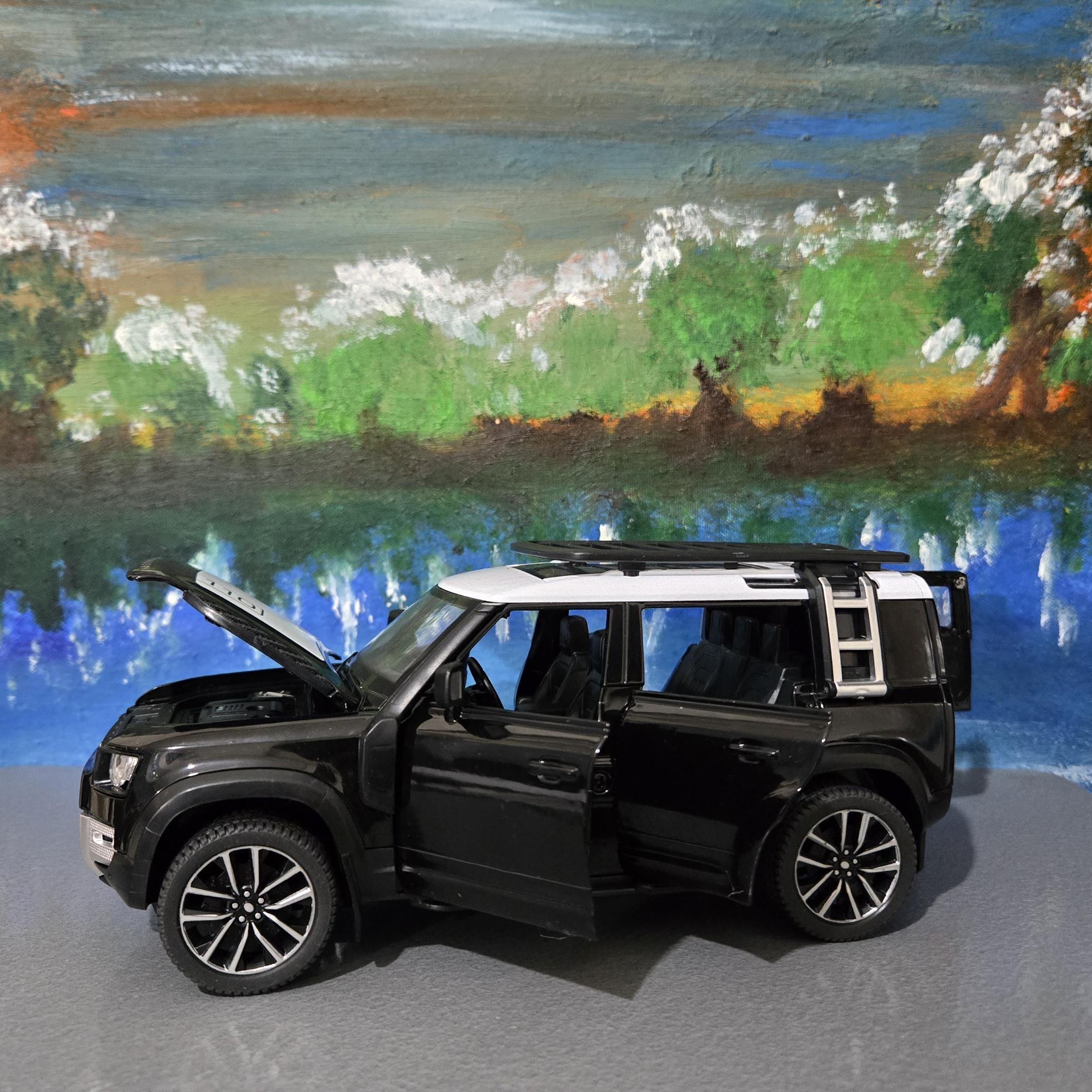 Defender Custom Gift Personalized Name Plate Land Rover Defender 110 Model Car Diecast 1:24 ...