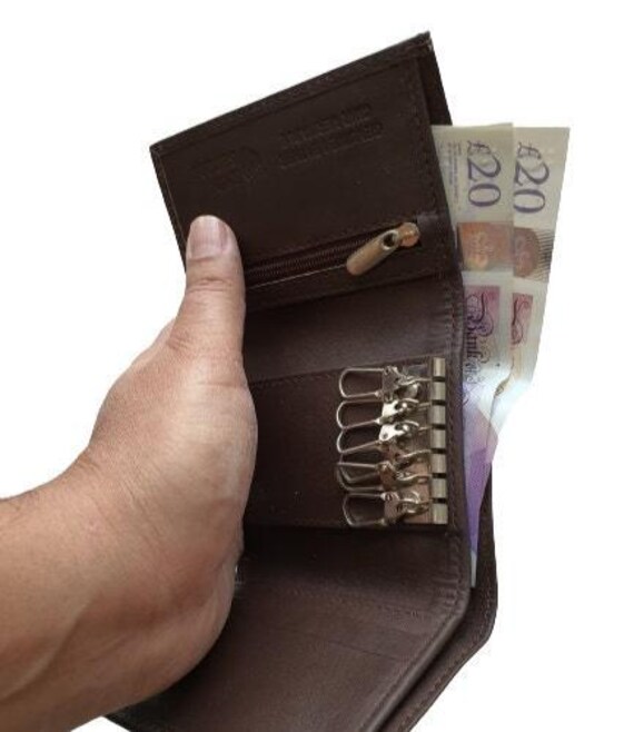 Portachiavi In Pelle Con 6 Ganci - Portafoglio Multifunzione | Uomo E Donna - Foto 10