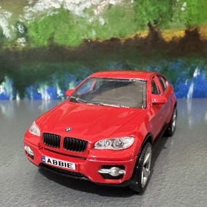 BMW X6 Diecast Model Car 1:43 Scale - Personalized License Plate