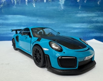 Personalisierter Porsche 911GT2RS 1:36 Modellauto mit benutzerdefiniertem Nummernschild, Sammleredition in den Hüllen