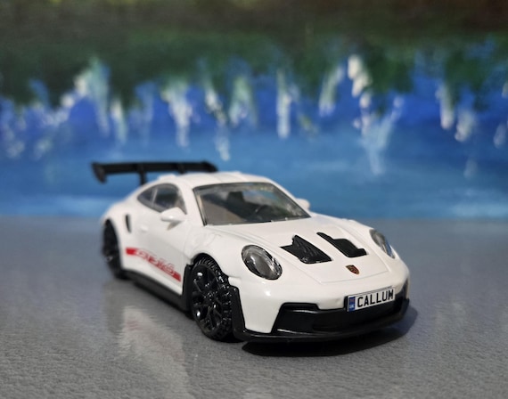 Custom Name White Porsche 911 GT3 RS Model - Licensed- Unique Gift