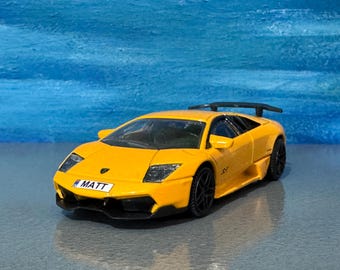 PERSONALIZOWANE tablice LAMBORGHINI LP670-4 SV Model samochodu zabawkowego 1:43 chłopiec dziewczynka tata mama wujek dziadek brat prezent urodzinowy najnowszy w pudełku