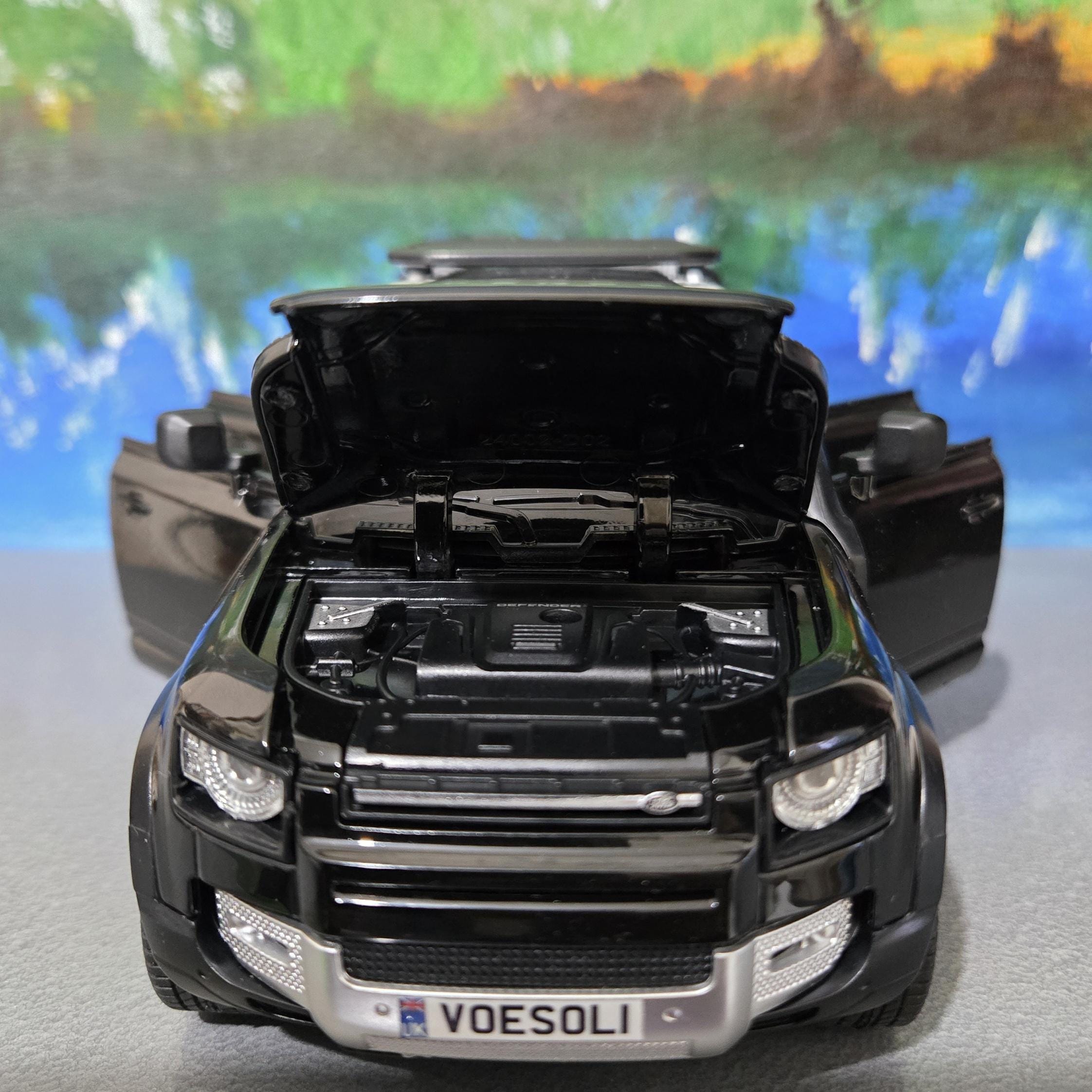 Defender Custom Gift Personalized Name Plate Land Rover Defender 110 Model Car Diecast 1:24 ...