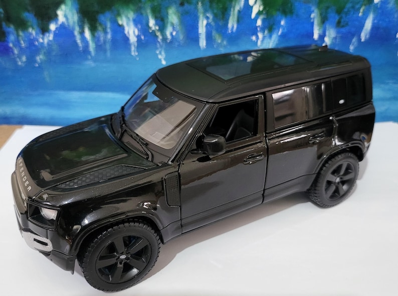 Defender Custom Gift Personalized Name Plate Land Rover Defender 110 Model Car Diecast 1:24 ...