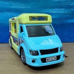 Personalisierte Eiswagen Diecast Spielzeug - Lichter & Sound - Geschenk für Jungen, Papa, Mädchen, Neffe, Geburtstagsgeschenk - Boxed Sammlermodell Boxed