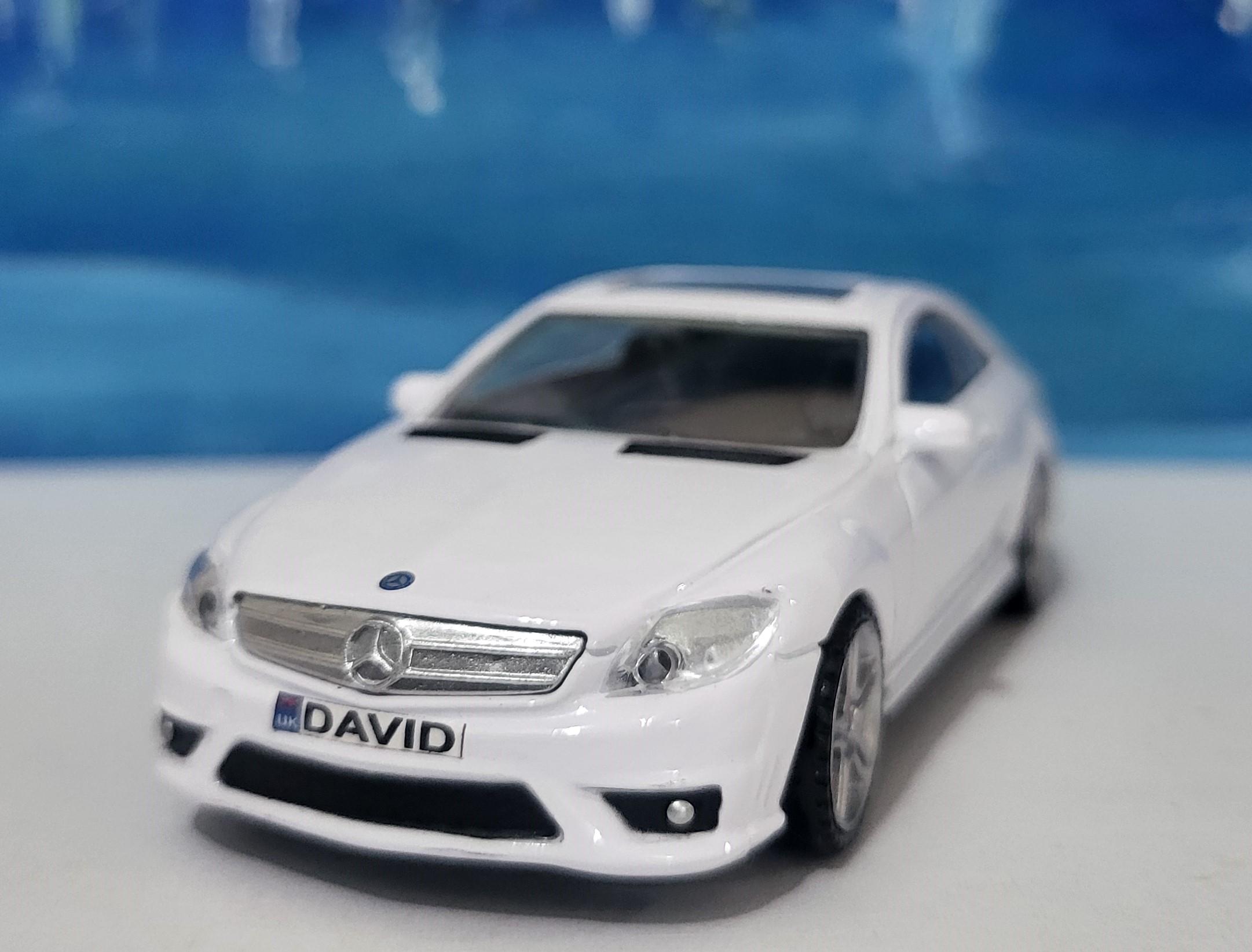 A collectible scale model Mercedes-Benz CL-Class Coupe from Auto Art