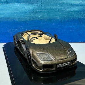 Noble M600 Diecast Model Car | 1:43 Scale | Custom Name Plate Gift for Dad | Display Case | Birthday, Anniversary Present for Car Lover