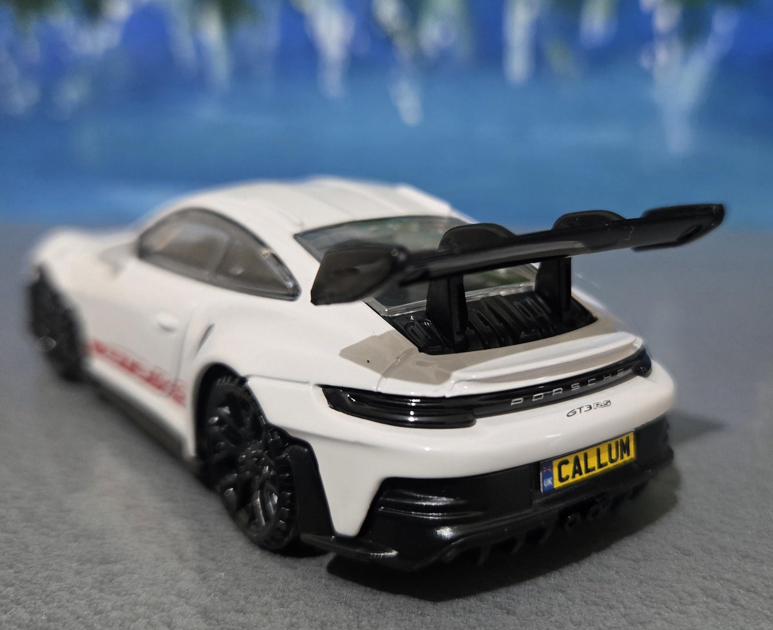 Custom Name White Porsche 911 GT3 RS Model - Licensed- Unique Gift