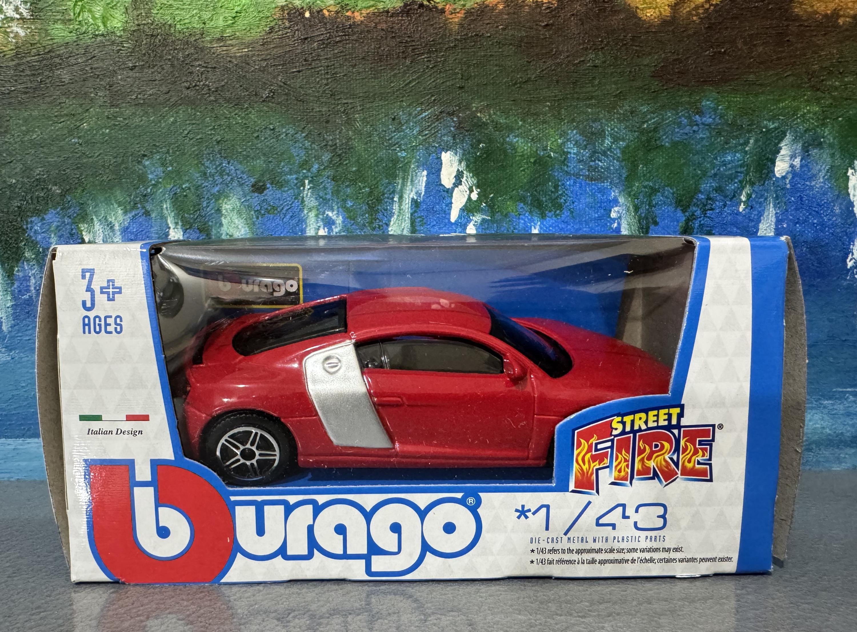 Red Licensed Audi R8 1/43 Diecast Model - Custom Name Toy Car for