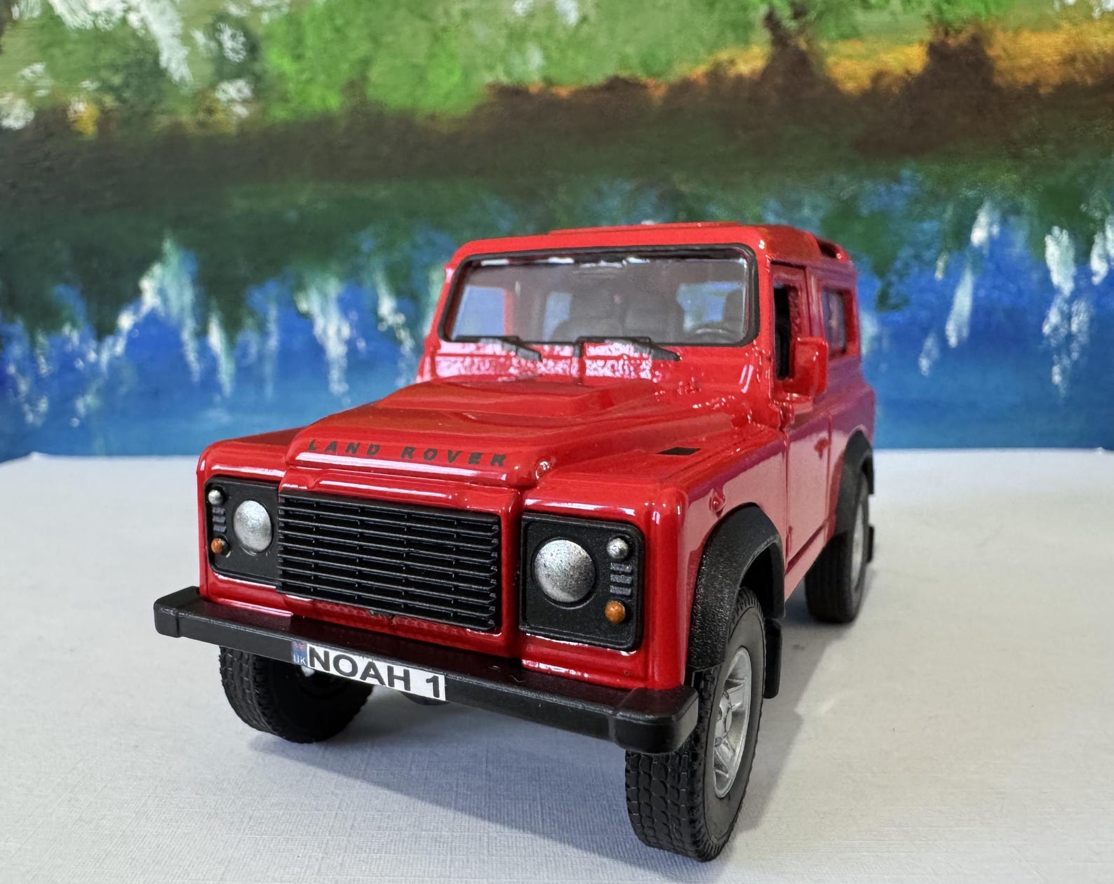 Defender Custom Gift PERSONALIZED TOY Name Plate - Land Rover Defender 1:36 Toy Car Model ...
