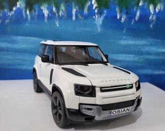 Land Rover Defender Diecast Model Car With Personalised Plates | 1:32 ...