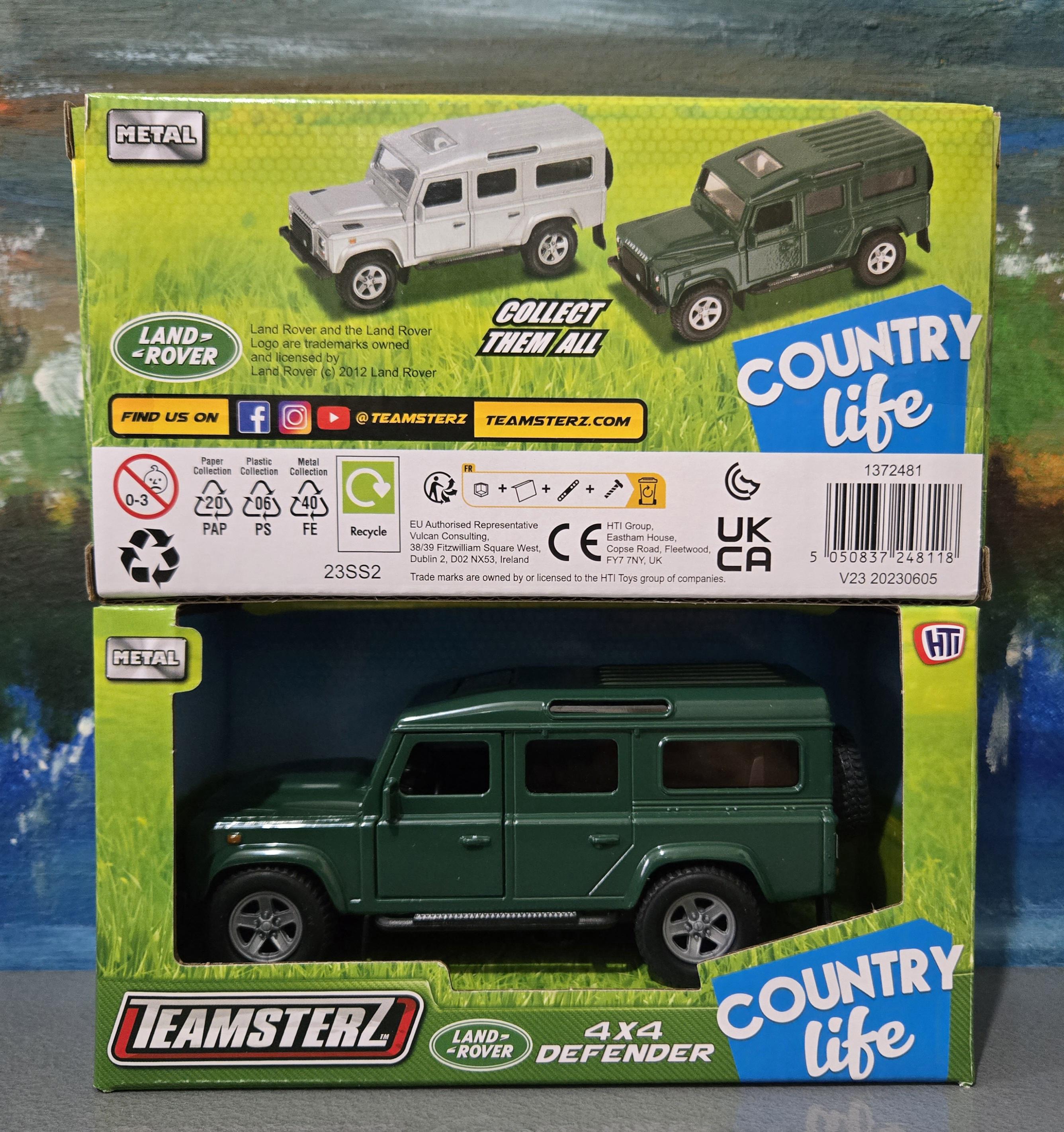 Teamsterz Land Rover Defender Toy Car – HTI 1:34 Diecast Model With ...
