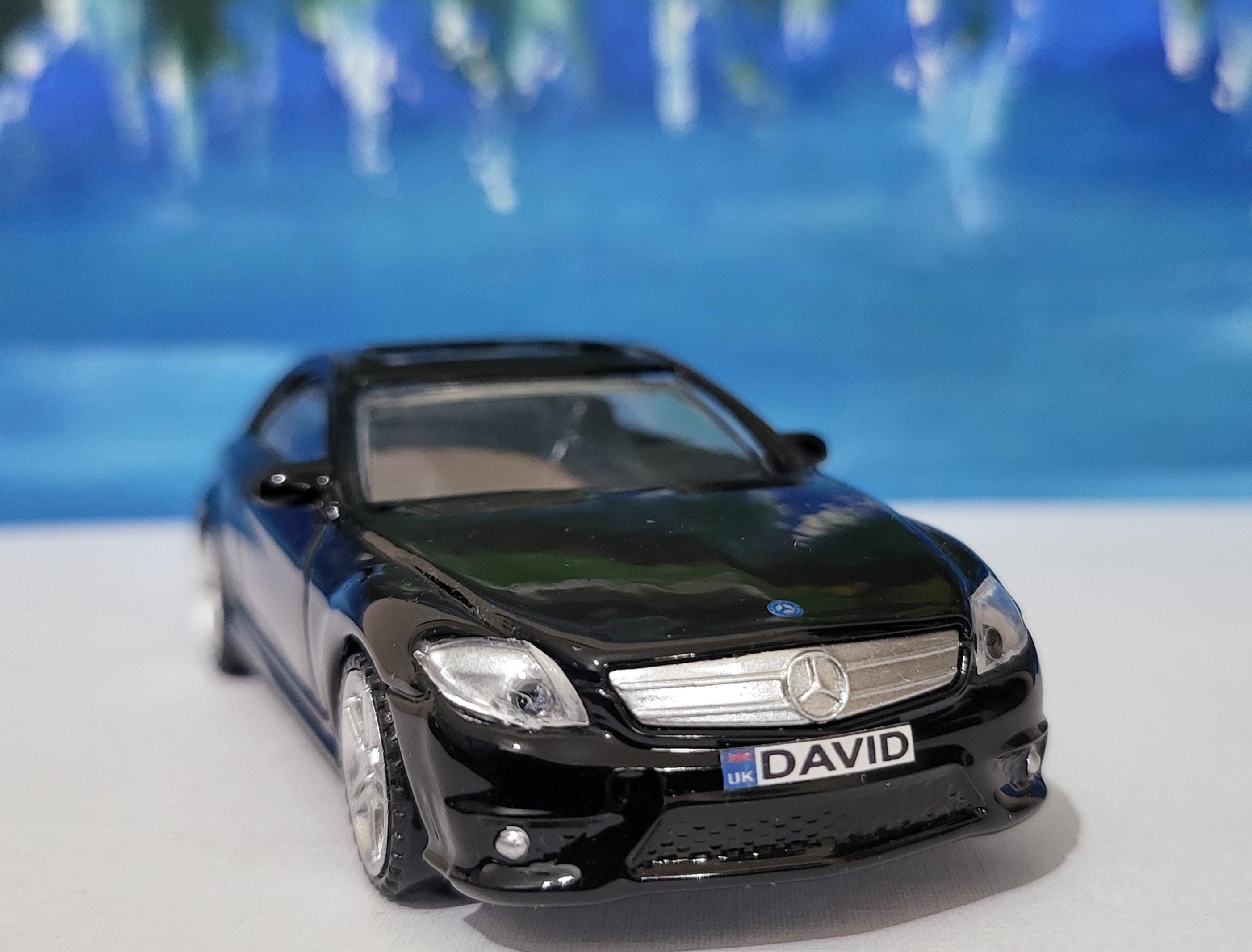 PERSONALISED Name Mercedes CL 63 AMG Black 1:43 Diecast Car