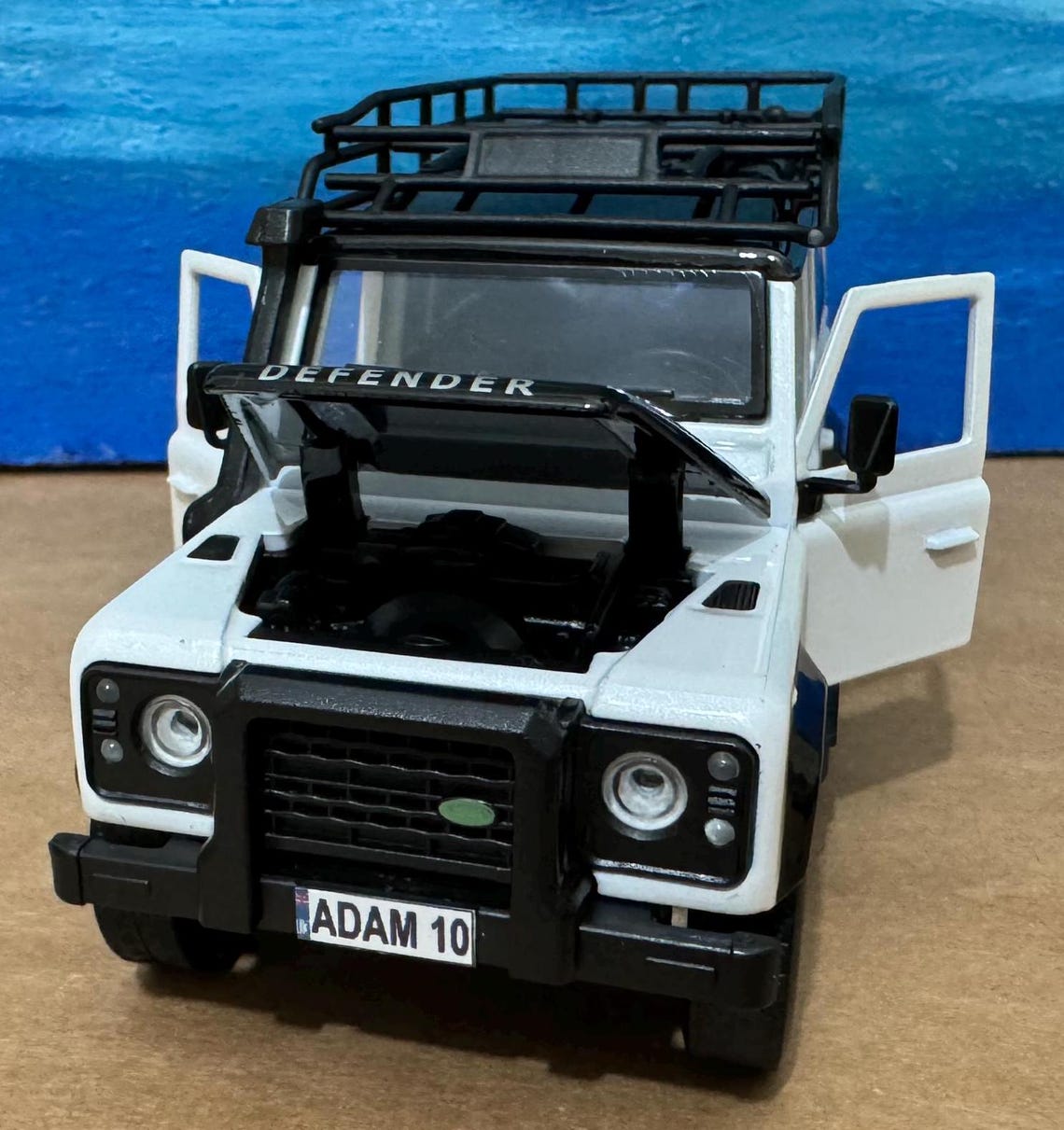 Land Rover Defender Diecast Model Car With Personalised Plates | 1:32 ...