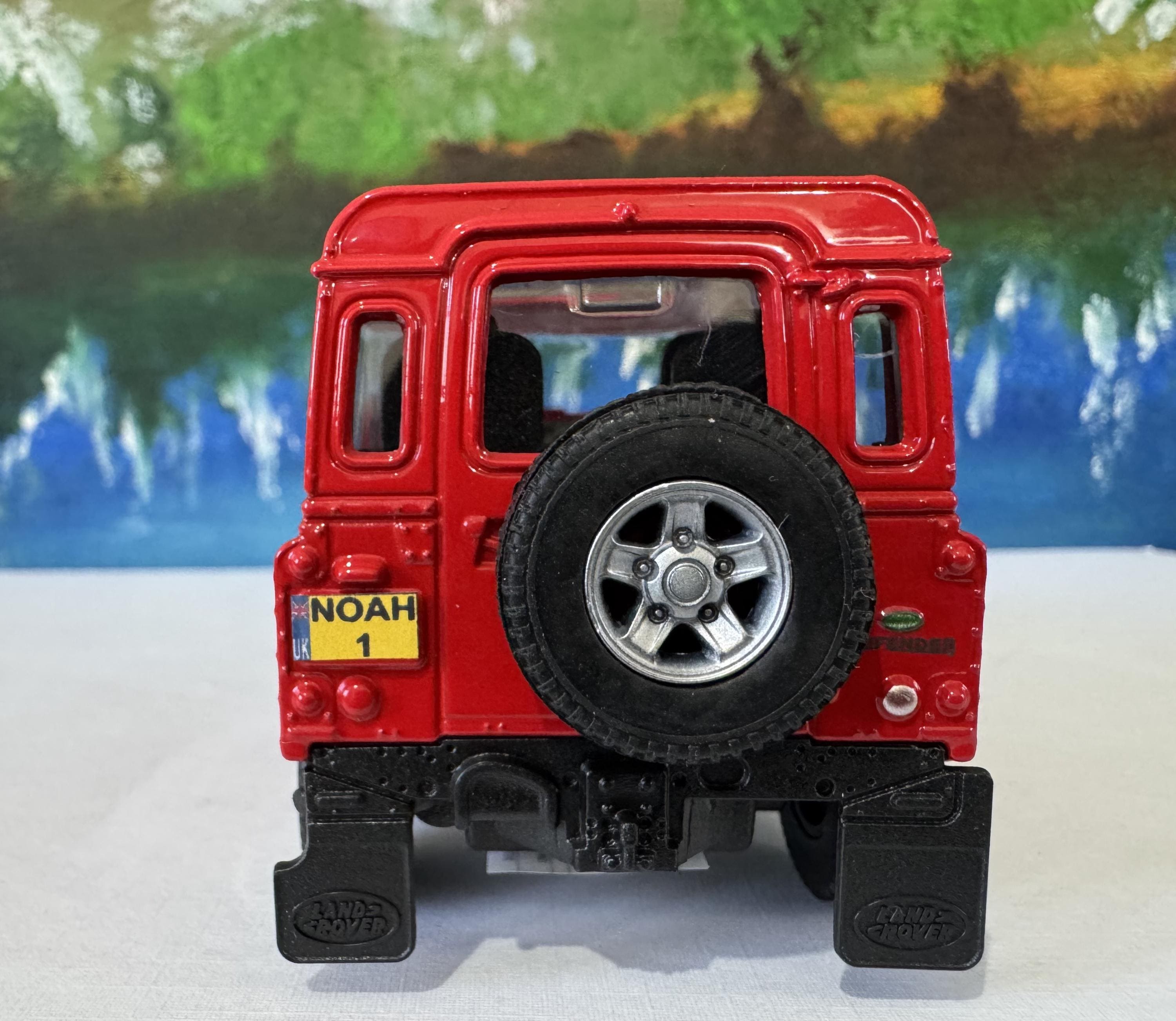 Defender Custom Gift PERSONALIZED TOY Name Plate - Land Rover Defender 1:36 Toy Car Model ...