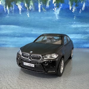 CMC BMW X6 M 1:43 Scale Matte Black Diecast Model Car – Custom Name Plate – Collectible Gift for Dad, Mom, Kids, Car Lovers – Boxed Display