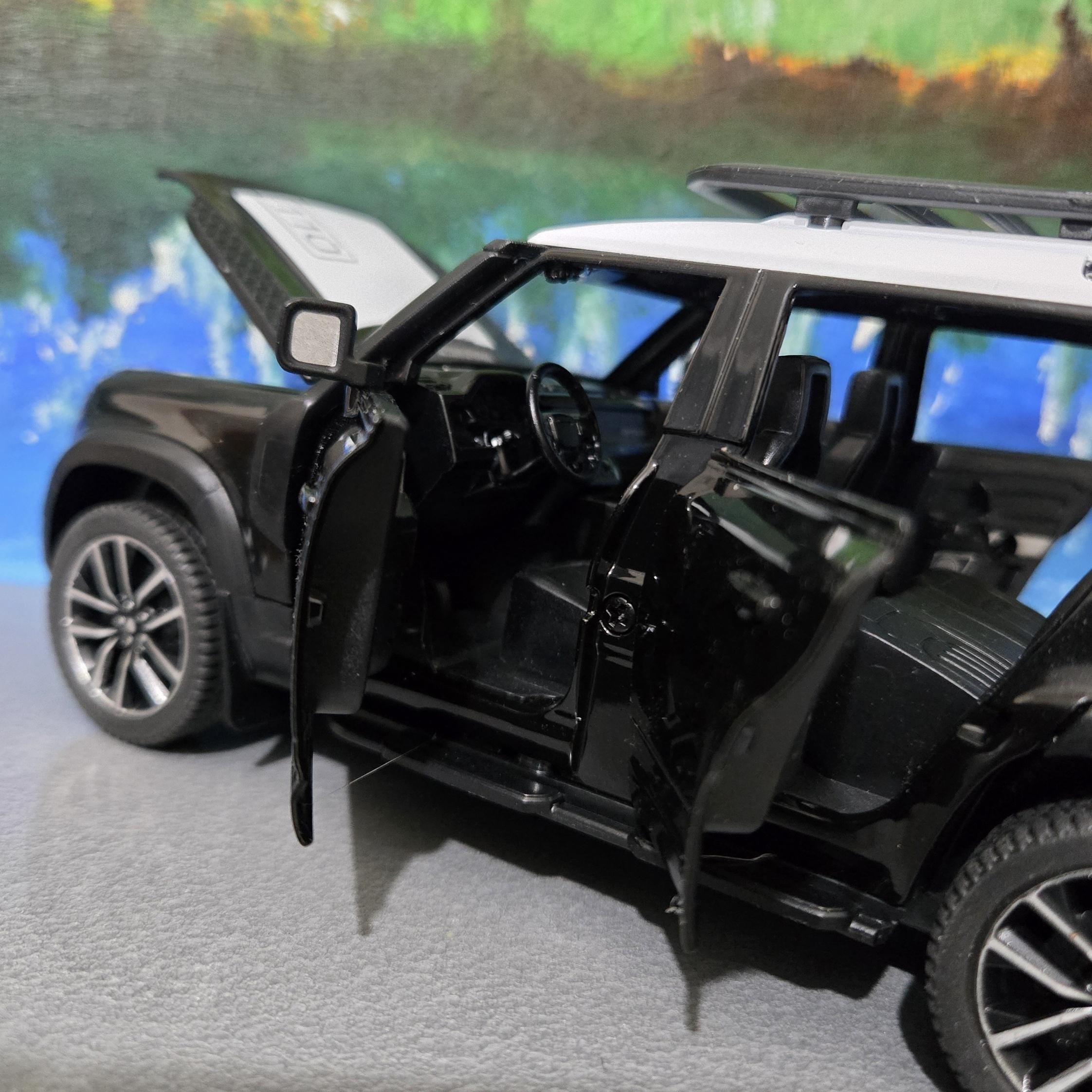 Defender Custom Gift Personalized Name Plate Land Rover Defender 110 Model Car Diecast 1:24 ...