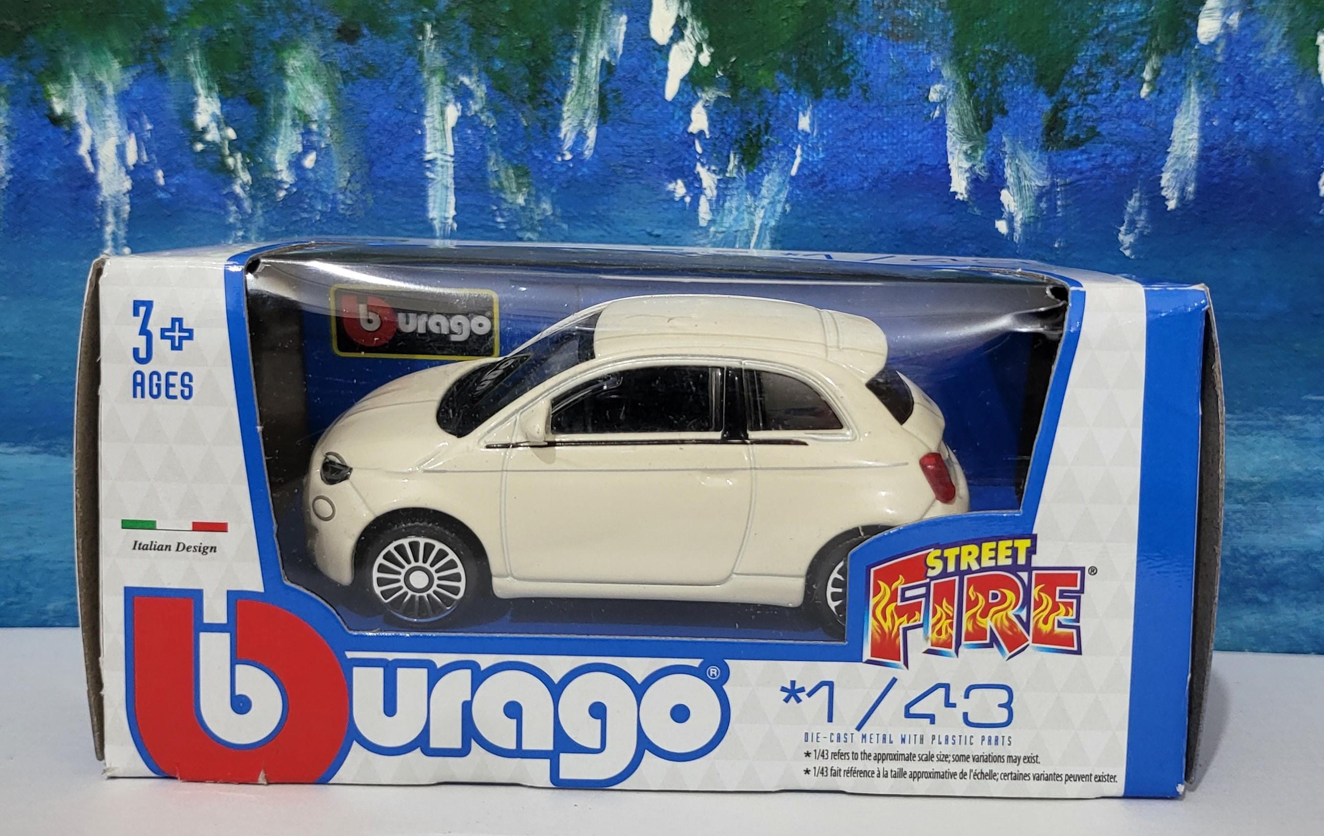 Personalised Name Plate Bburago FIAT 500e Toy Car - 1:43 Scale