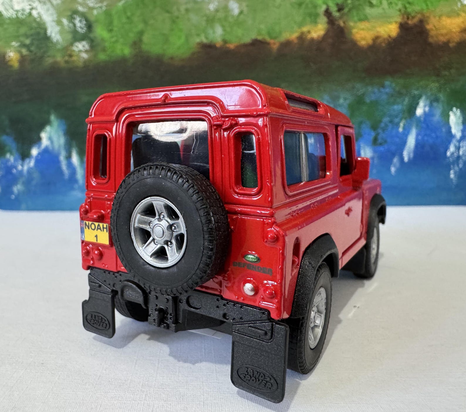 Defender Custom Gift PERSONALIZED TOY Name Plate - Land Rover Defender 1:36 Toy Car Model ...