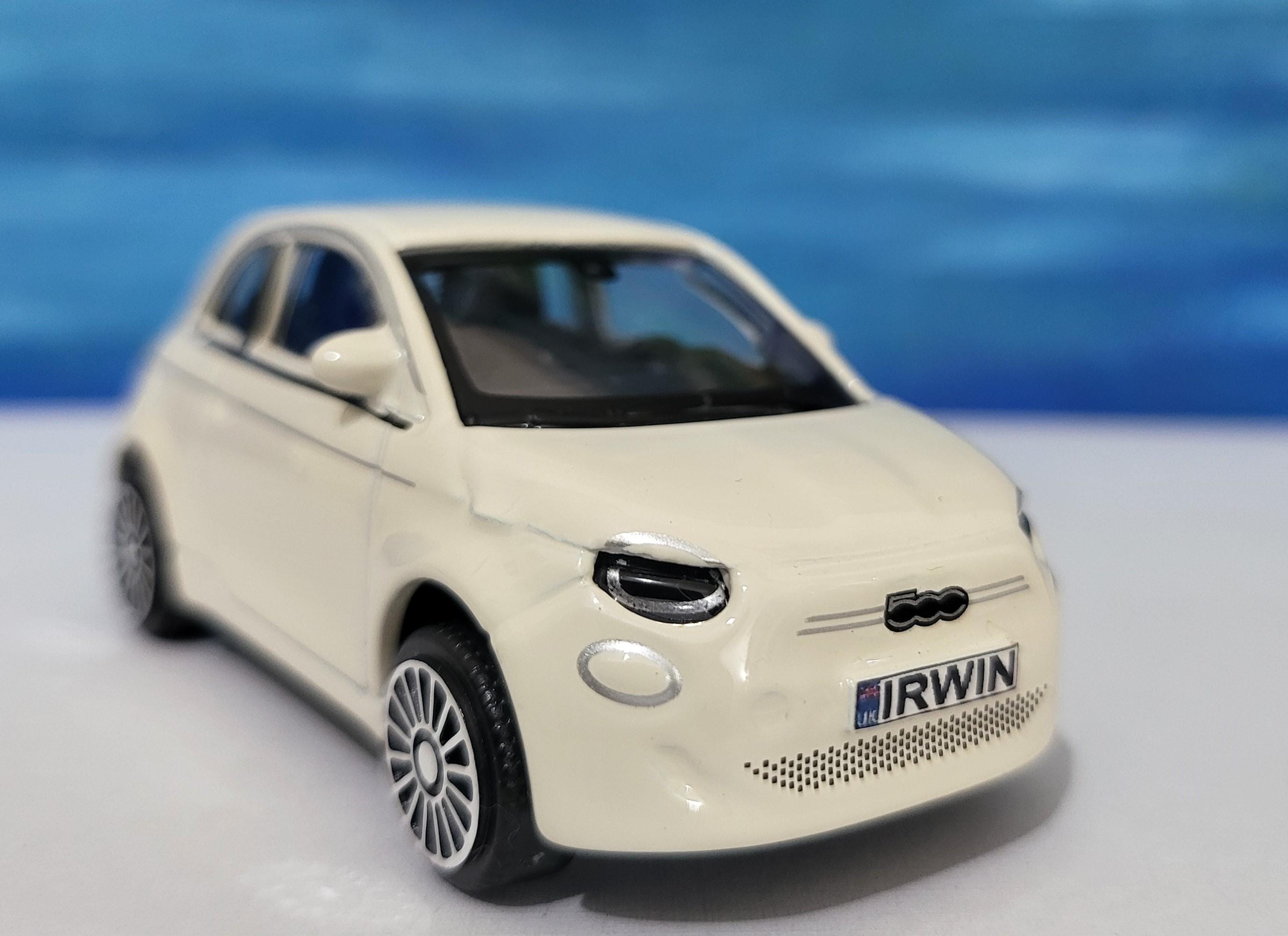 Personalised Name Plate Bburago FIAT 500e Toy Car - 1:43 Scale
