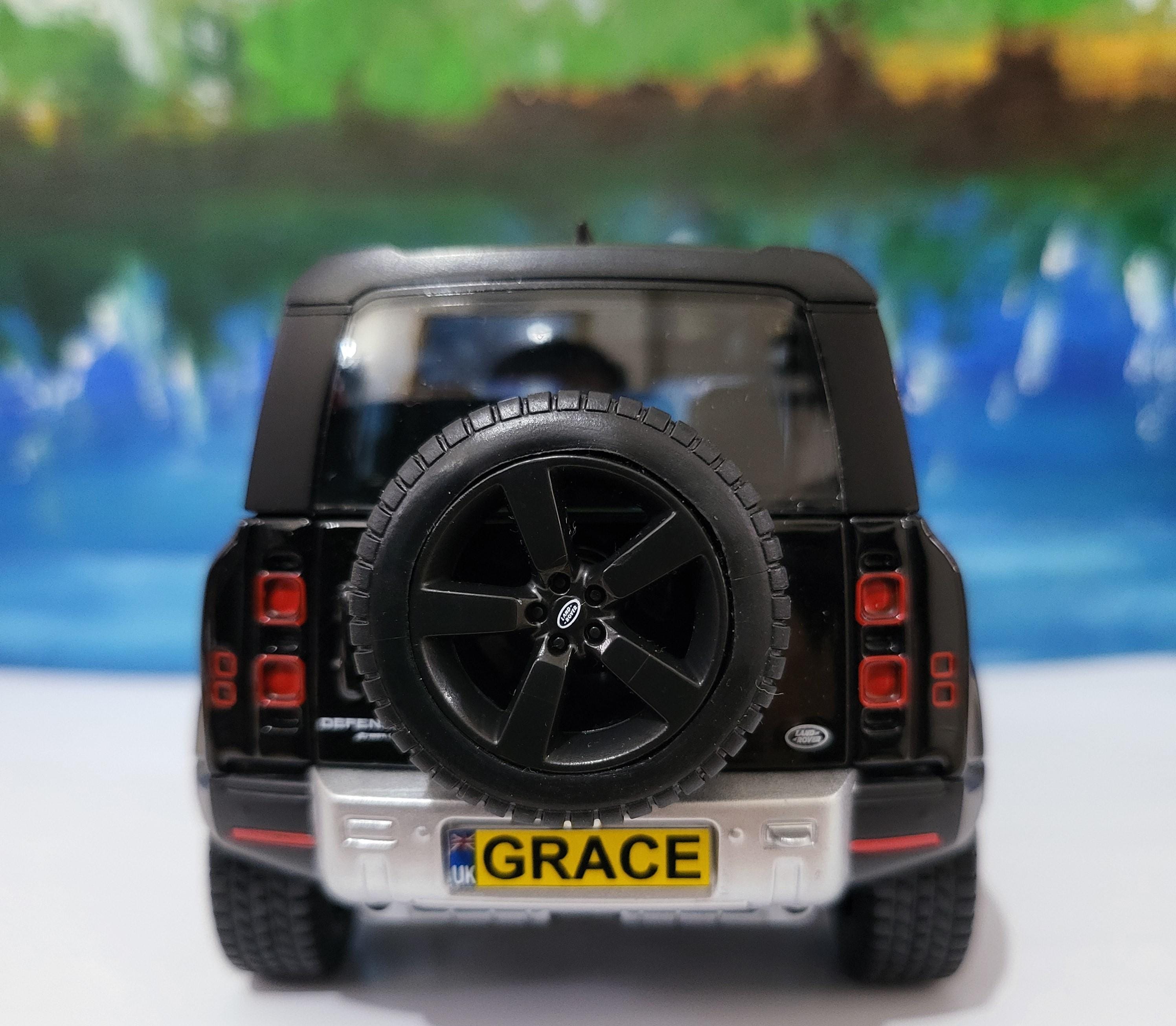 Defender Custom Gift Personalized Name Plate Land Rover Defender 110 Model Car Diecast 1:24 ...