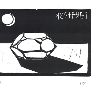 Linocut - Printmaking - Crystal - various colors