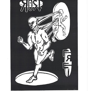 Linocut - Printmaking - Jump into the Hole - various colors