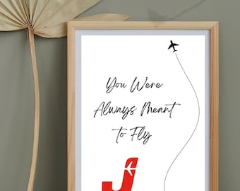Jet2 Cabin Crew Digital Print for DIY Gift, Jet2 Flight Attendant Printable Poster for Aviation Gift: ‘You Were Always Meant to Fly’