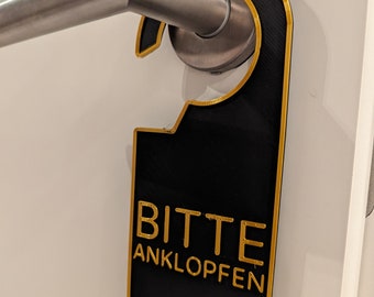 Bitte anklopfen Türschild Türhänger