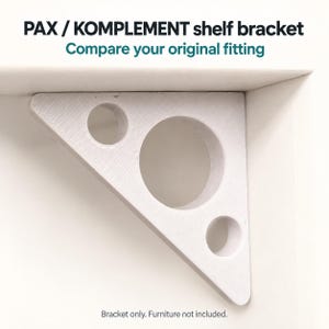 Soporte robusto para estantes PAX Komplement - Extra duradero y estable | Compatible con IKEA