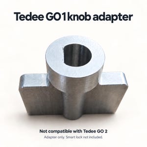 Adattatore per pomello Tedee GO – Adattatore per pomello in alluminio CNC 6061 per cilindri Cisa, Abus e Iseo | Convertitore di precisione per serrature intelligenti