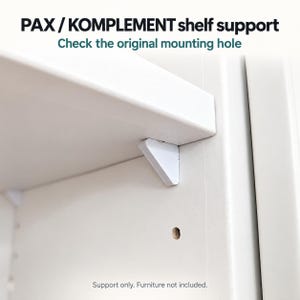 IKEA PAX KOMPLEMENT 5mm hole Compact Schrank Regalboden Halterung Bodenträger Halter  (weiß) Alternative #106422