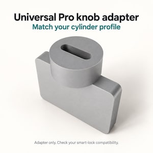 Adaptador de pomo SmartLock – Adaptador Pro Universal para cilindros de pomo | Actualización de entrada sin llave