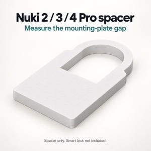 Nuki Smart Lock 2, 3, 4, Pro & Go Universal Spacer Adapter Plate | Adapterplatte Distanzplatte