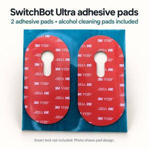 2x Adhesive Tape for SwitchBot Lock Ultra | 3M VHB | with Cleaning Pads