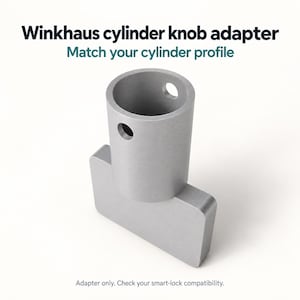 Adaptador de pomo SmartLock para Winkhaus – Adaptador de pomo para cilindros Winkhaus | Actualización de entrada sin llave