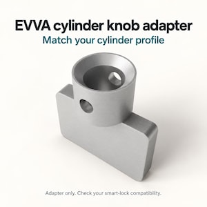 SmartLock-knopadapter voor EVVA – Knopadapter voor EVVA-cilindersloten | Upgrade naar sleutelloos toegangssysteem