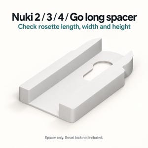 Nuki 2, 3, 4 Pro & Go Adapter Plate – Long Opening Spacer for long rosettes | extra side supports | spacer plate