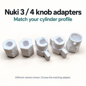 Adaptador de perilla Nuki 2, 3, 4, Pro & Go para cilindros KESO, ABUS, KABA