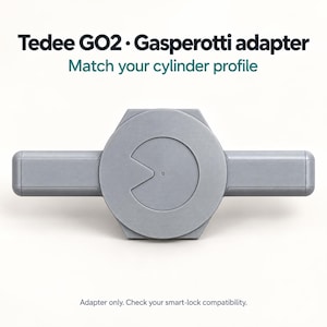 Tedee GO2 Knob Adapter for Gasperotti Cylinders – Knob Adapter | Smart Lock Upgrade