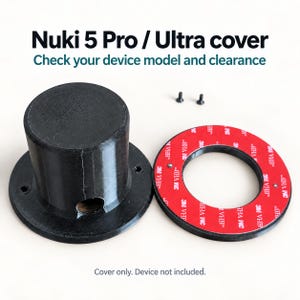 Nuki 5 Pro and Ultra Protection Cover | Anti-Tamper Housing | Secure Add-On with 3M VHB | Charging Port | White/Black | Access button