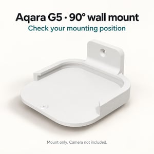 Aqara G5 90 Degree Wall Mount | 3D Printed Right Angle Bracket | Camera Hub Wall Holder
