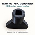 Knob Adapter for Nuki 5 Pro – KESO Cylinder Knob Adapter (Spacer Required) | Swiss Cylinder | Smart Lock Upgrade