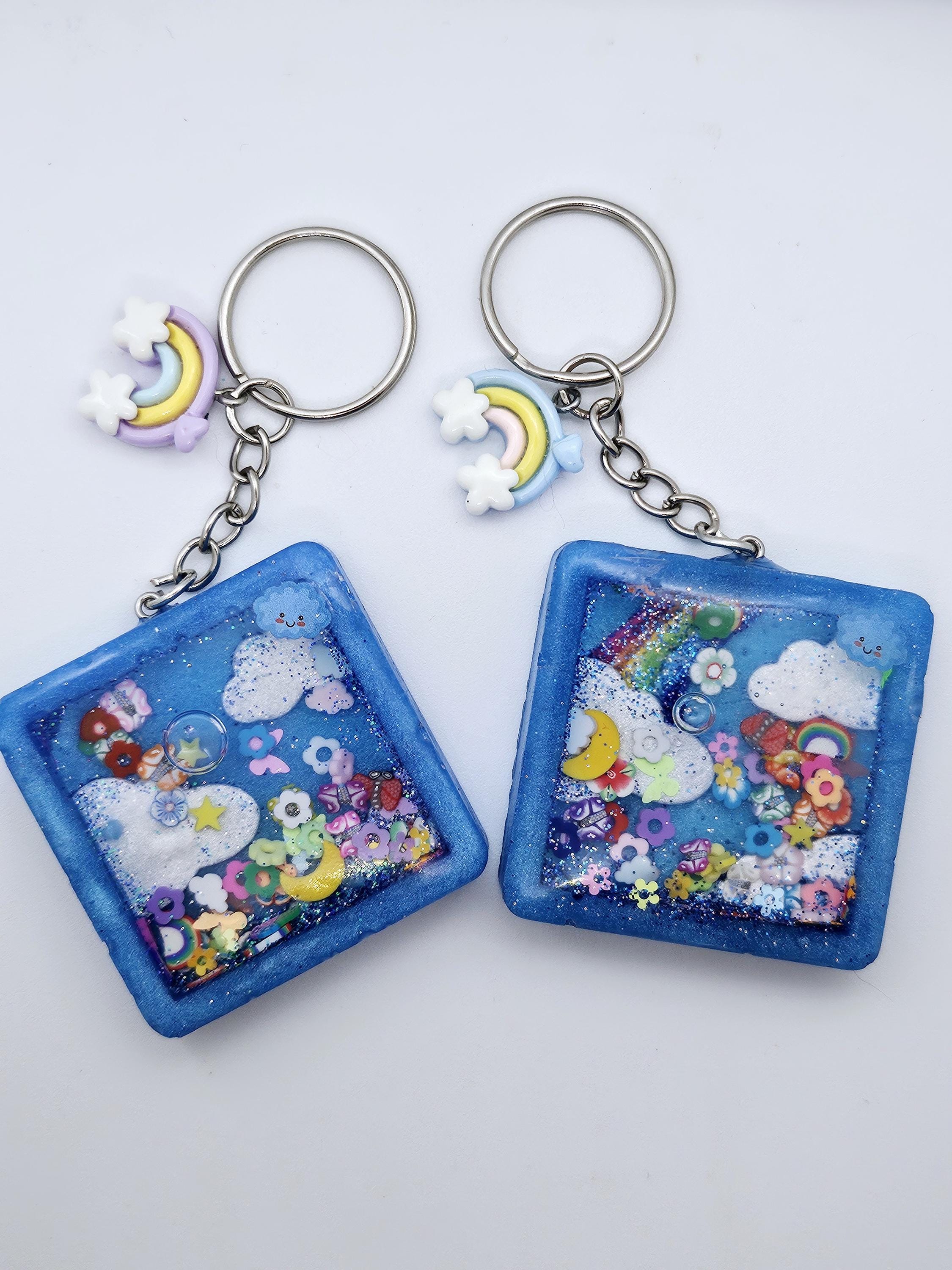 Liquid Shaker Keychain, Cute Kawaii Keychain, Fidget Shaker