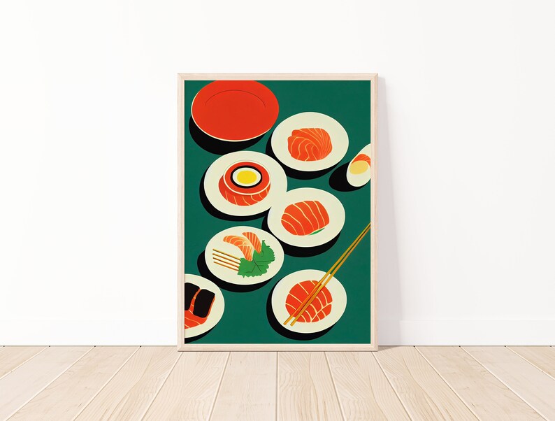 Cute Kitchen Food Art Set of 3 Printable Wall Art Digital Etsy